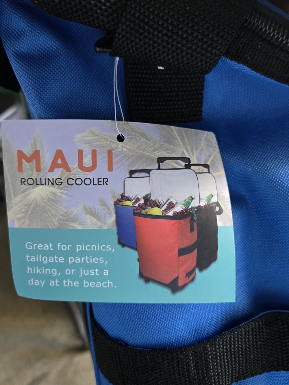 MAUI Rolling Cooler - Blue